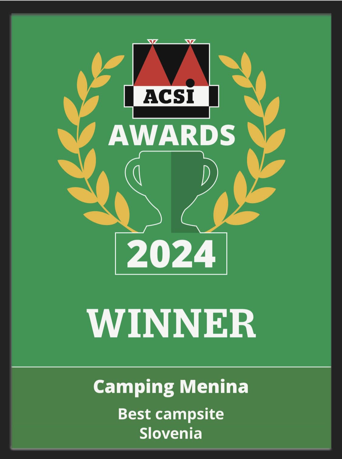 ACSI nagrada za kamp Menina - Avtokampi.si
