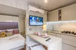 Campsite Porton Biondi Studio Comfort mobile homes kitchen and bedroom interior 