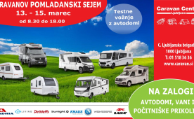 Caravan Center Ljubljani od 13. do 15. marca vabi na pomladanski sejem avtodomov in počitniških prikolic