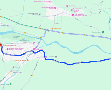 road map - Camper stop Mojstrana