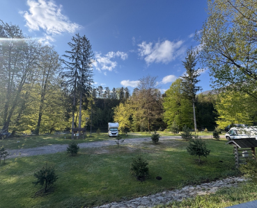 camping field motorhomes 
