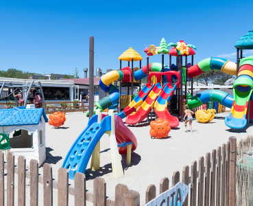 Cesenatico Camping Village Kids Playground Slides In Sand 