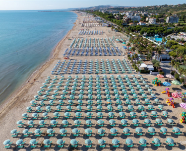 Don Antonio Glamping Village beach sunbeds overview 