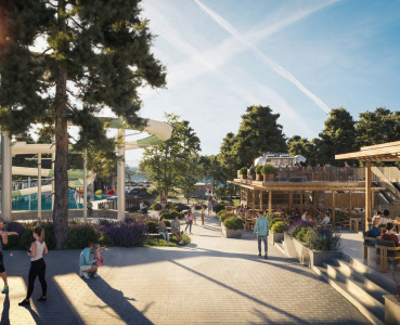 Falkensteiner Camping Pila Central plaza with restaurant