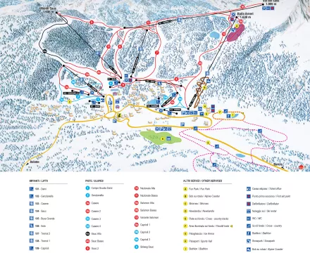 Piancavallo ski map 
