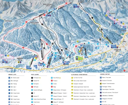 Trbiž - Višarje ski map