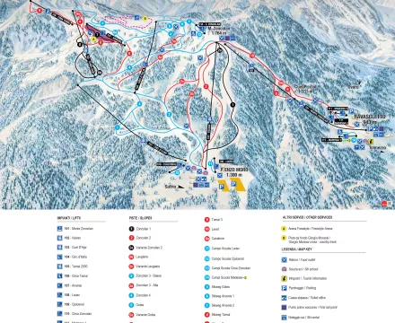 Zoncolan ski map