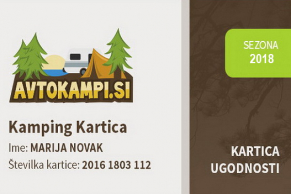 Naročite brezplačno Avtokampi.si kamping kartico za sezono 2018