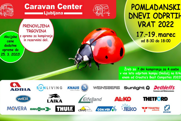 Caravan Center Ljubljana vabi na dneve odprtih vrat - 17. do 19. marec