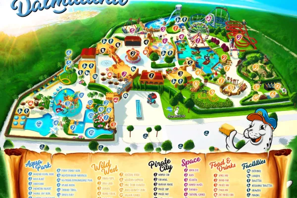 zemljevid Dalmaland Fun & Water Park Biograd