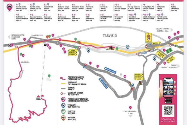 Giro d'Italia - urejena parkirišča v Trbižu