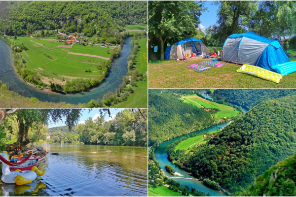 Camping and glamping along Kolpa river, Slovenia