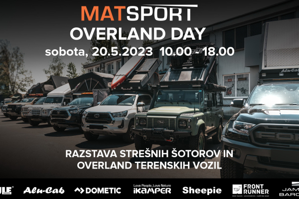 MATSPORT Overland Day - razstava strešnih šotorov in terenskih vozil v soboto 20.5.