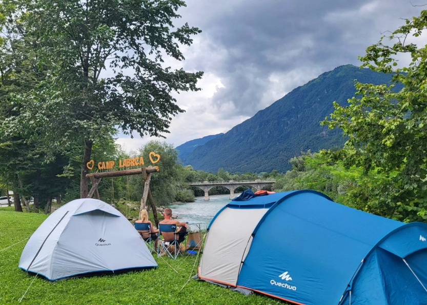 Kamp Labrca Tolmin - reka Soča