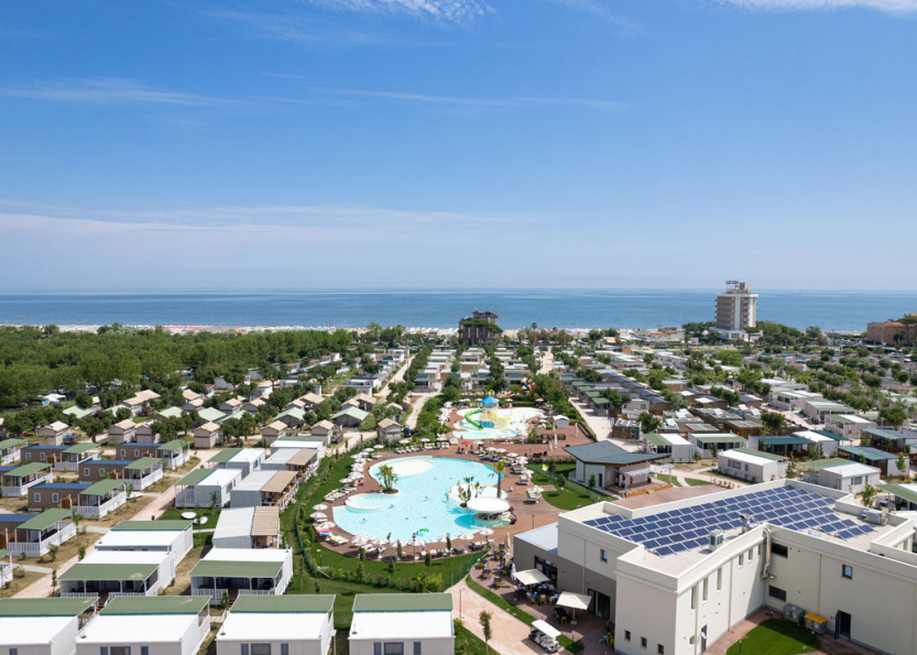 Romagna Family Village pool overview 