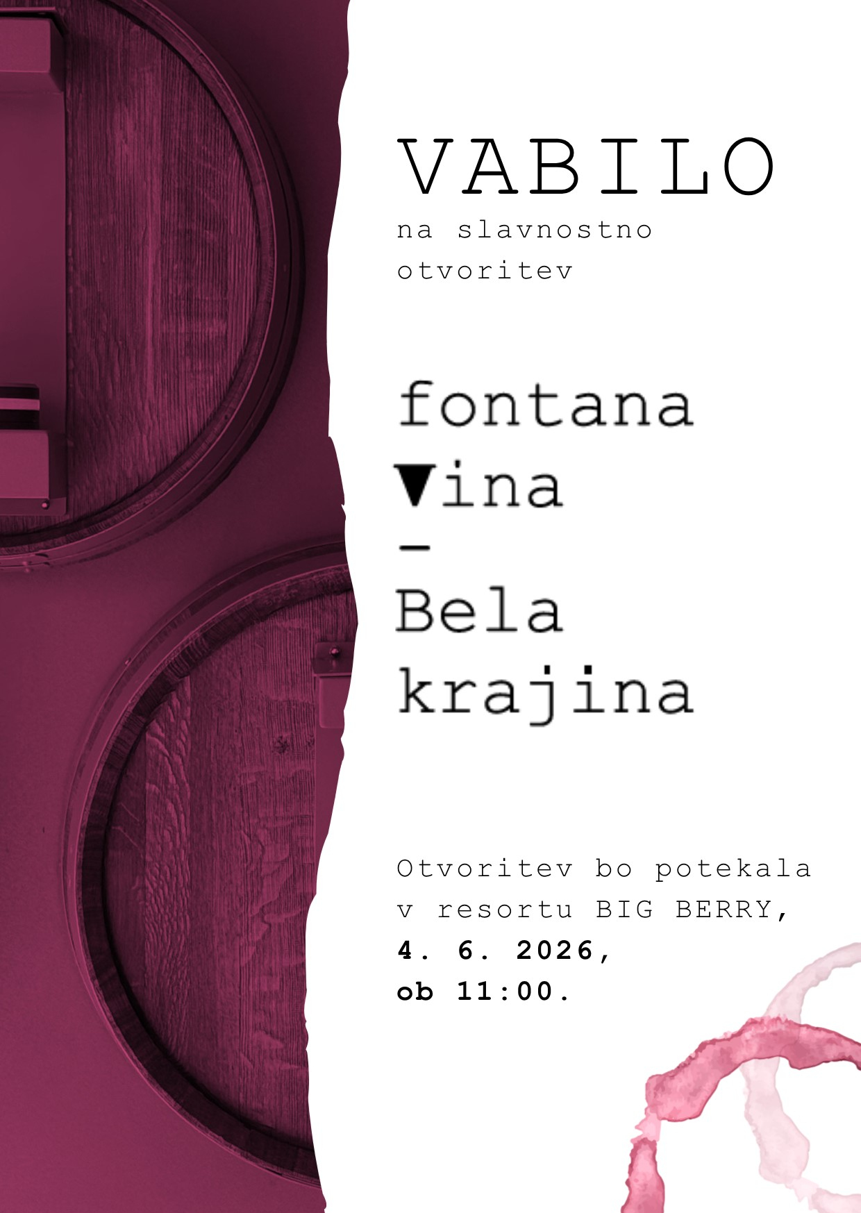 Fontana vin v Beli krajini: nova zgodba v kampu Big Berry
