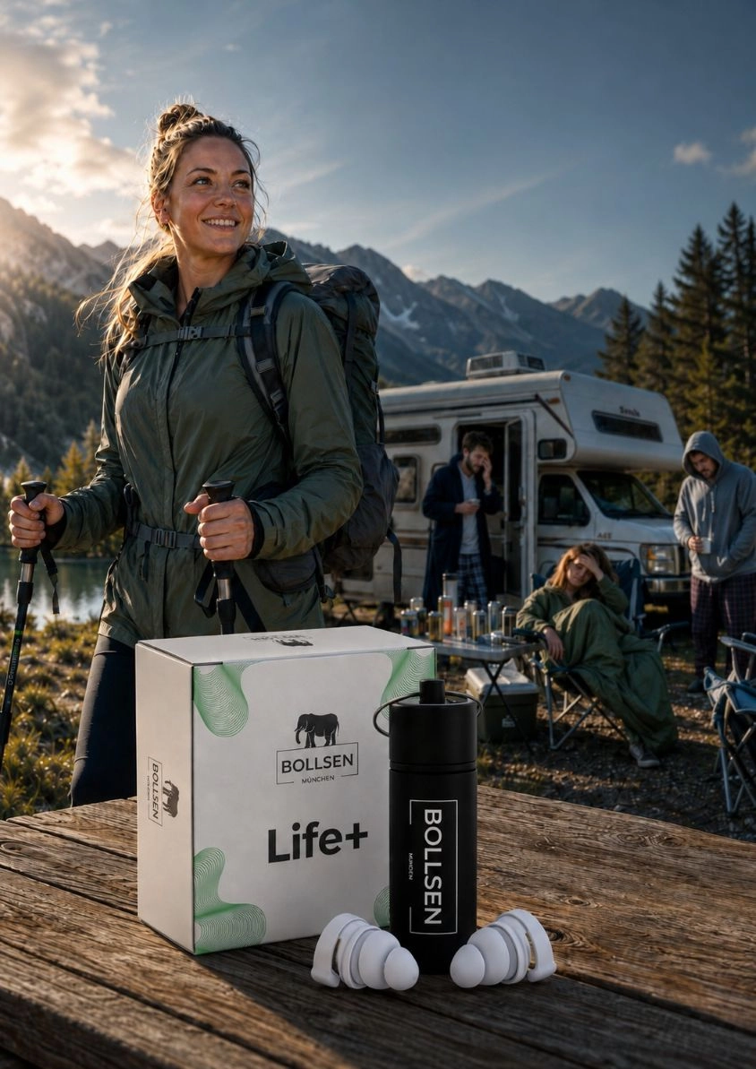 Čepki za ušesa Life+: mirne noči v kampu kljub hrupu s sosednje parcele
